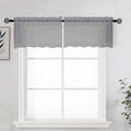 OWENIE Grey Sheer Kitchen Valance by OWENIE