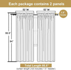 Lecloud Leia Blush Pink Sheer Curtains 84 Inches Long 2 Panels, Airy Leaf - Image 2