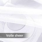 youleyar Solid Sheer Rod Pocket Curtain Voile Draperies 4 Panels White Beige - Image 6