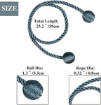 Curtain Tiebacks Outdoor Elegant Decorative Tie Backs Modern Rope Tiebacks - Image 2