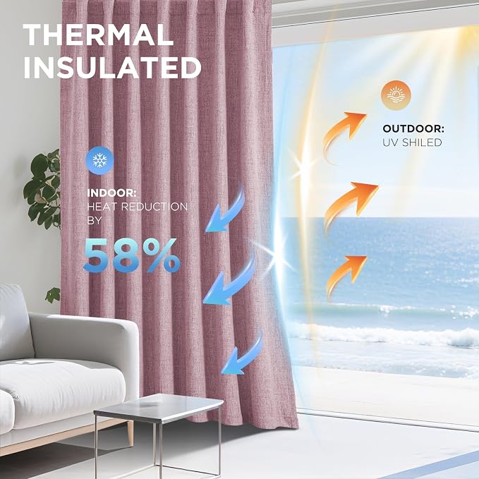 Joydeco Linen Blackout Curtains - Image 4