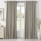 Topfinel 84 Inch Long Linen Blackout Curtains by Topfinel