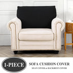 Couch Cushion Cover Seat Cushion Cover Stretch Armchair Cover Separate - Image 3