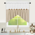 FRAMICS Farmhouse Swag Curtain, Boho Cotton Linen Valance Curtain, Rustic by FRAMICS
