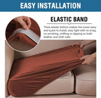 H.VERSAILTEX Velvet Stretch Couch Cushion Cover Plush Cushion Slipcover - Image 4