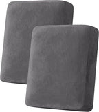 H.VERSAILTEX Velvet Stretch Couch Cushion Cover Plush Cushion Slipcover by HVERSAILTEX