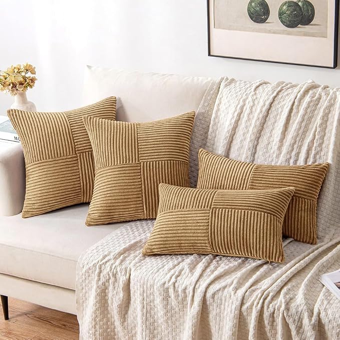 MIULEE Brown Decorative Throw Pillow Covers 20x20 Inch - Image 4