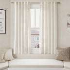 Nanspring Linen Curtains 63 Inch Length 2 Panels Set - Image 5