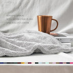 Exclusivo Mezcla Plush Fuzzy Fleece Bed Blanket Queen Size, Super Soft - Image 6