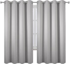 LEMOMO Light Grey Blackout Curtains 52 x 63 Inch Length/Set of 2 Curtain - Image 2