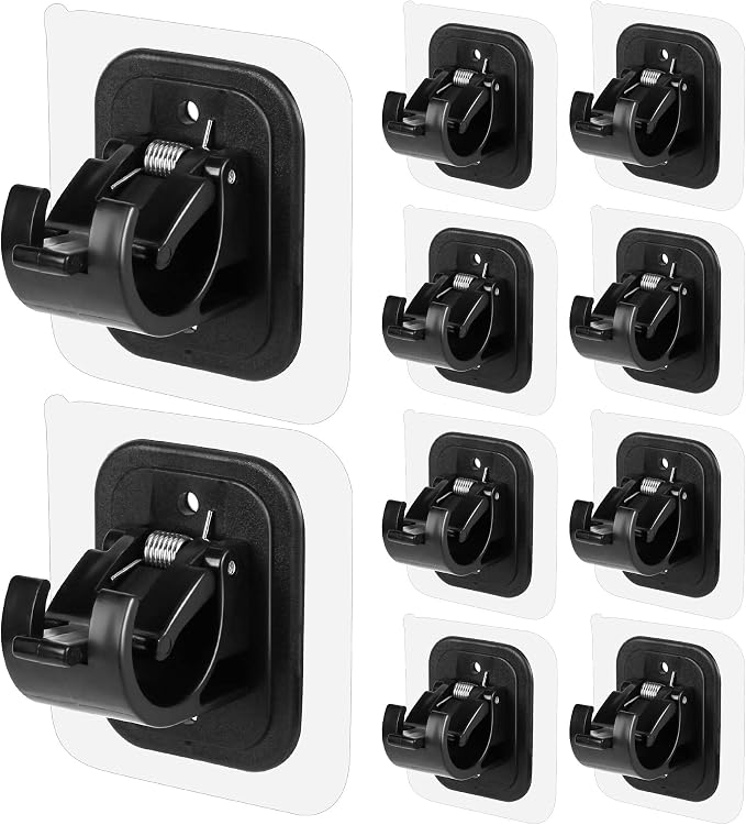Codoule 10PCS Self Adhesive Curtain Rod Holders No Drill Curtain Rods Brackets by Codoule