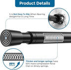 AIZESI 5/8 Inch Spring Tension Curtain Rods - Image 8