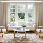 VOIIY White Curtain Rods for Windows 66 to 120 Inch, Size:36-120 Inch - Image 2
