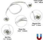2 Pack Magnetic Curtain Tiebacks Rope Modern Handmade Curtain Tie Backs - Image 3