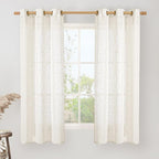 LAMIT Cream Sheer Linen Curtains by LAMIT