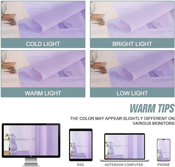 Valances for Windows 14 inch Length 2 Panels, Small Voile Sheer Curtains for - Image 7