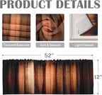 Emvency 2 Pack Valances Window Treatments, 52x12 Inch Rod Pocket Valances - Image 3