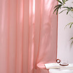 NICETOWN Living Room Coral Pink Sheer Curtains 96 inch Length, Grommet Airy - Image 5