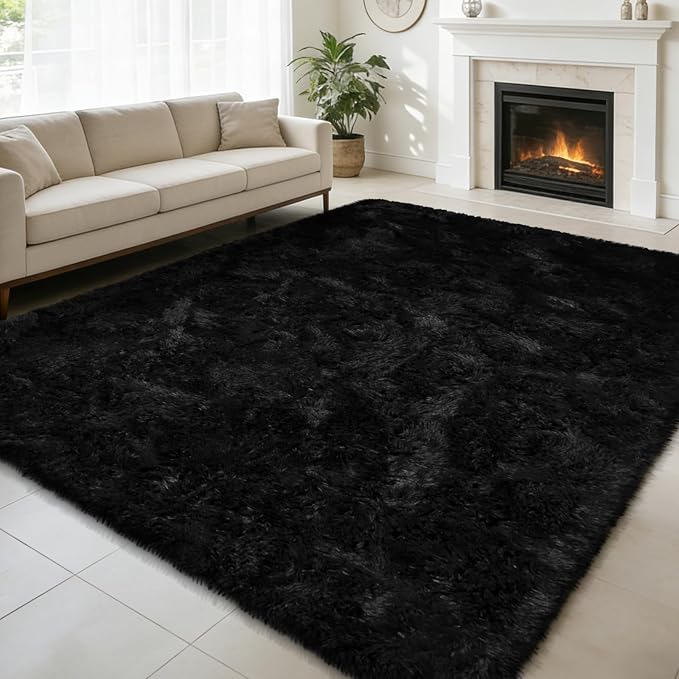 Shag Area Rug for Bedroom 4x6, Soft Fuzzy Rug Non-Shedding Indoor Plush Carpet by yulidayang
