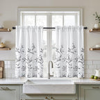 HOMEIDEAS Kitchen Curtains, Short Non-See-Through Privacy 30X36 Inch Length by HOMEIDEAS