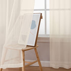 Chyhomenyc Cream Sheer Curtains 78 Inches Long 2 Panels Set - Image 4