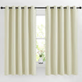 NICETOWN Beige Room Darkening Curtains 66 inches Long, Grommet Thermal Curtains by NICETOWN