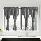 NICETOWN Short Curtains with Attached Valance by NICETOWN