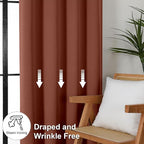 Simplebrand Ava Terracotta Short Blackout Curtains - Image 7