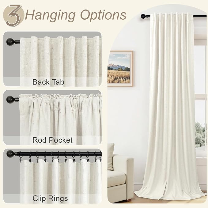 100 Percent Blackout Sliding Glass Door Curtains 120 Inches Long 2 Panels 10 - Image 6