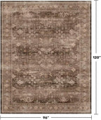 Hazo Haus Boho Taupe Brown Living Room Rug 8x10 - Image 2