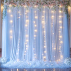20ft x 15ft Baby Blue Tulle Backdrop Curtain - Image 5