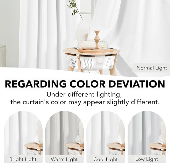 Deconovo Total Blackout Curtains 2 Panels W70 x L95— 100% Blackout, Thermal - Image 6