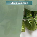 Chyhomenyc Sage Green Sheer Curtains 45 Inch Long 2 Panels, Short Voile Rod - Image 4