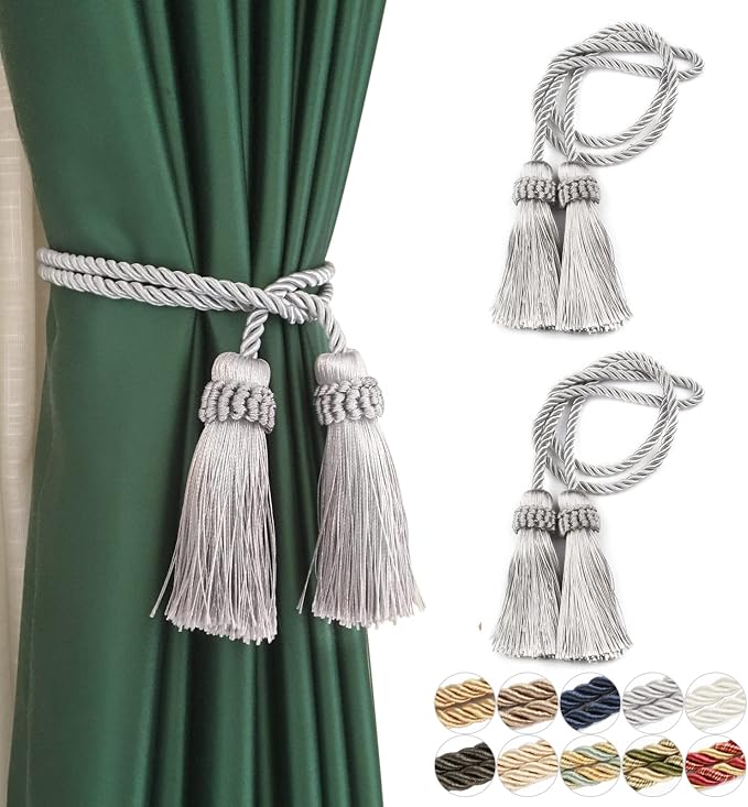 Fenghuangwu Curtain Tiebacks Handmade Decorative Curtain Holdbacks Rope by fenghuangwu