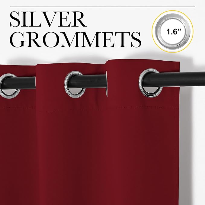 NICETOWN Home Decorations Thermal Insulated Solid Grommet Top Blackout Living - Image 3