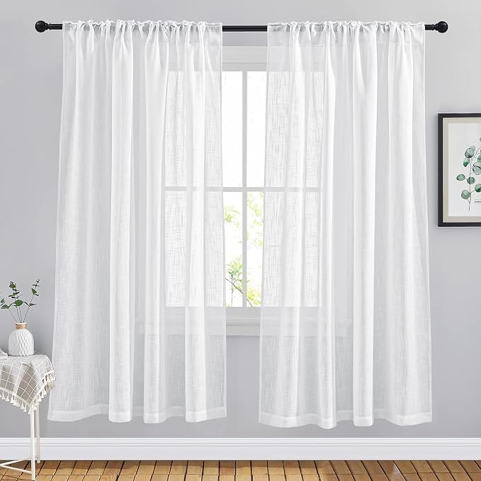 NICETOWN Semi Sheer Window Curtain Panels - Image 2