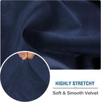 H.VERSAILTEX Velvet Stretch Couch Cushion Cover Plush Cushion Slipcover - Image 5