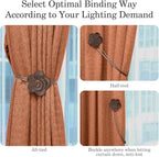 Lewondr Magnetic Curtain Tieback, Vintage Curtain Holdback, Resin Flower - Image 4