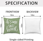 Hexagram Geometric Sage Green Pillow Covers 18x18 Set of 4, Decorative Outdoor - Image 4
