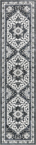 Yamaziot Washable Runner Rug, 2x8 Non-Slip Boho Vintage Hallway Rug Runner - Image 2