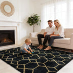 Shag Area Rug for Bedroom 5x8, Fluffy Area Rugs for Living Room, Geometric Soft - Image 5