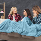 Buryeah 12 Pcs Flannel Throw Blanket Bulk 50 x 60 in Sleepover Blanket Outdoor - Image 4