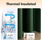 MIULEE Christmas Velvet Curtains Emerald Green Elegant Grommet Curtain Thermal - Image 5