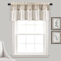 Lush Decor Linen Button Farmhouse Valance Curtians 84"W x 18"L Linen by LushDecor