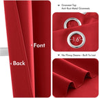 MIULEE Christmas Red Blackout Curtains - Image 4