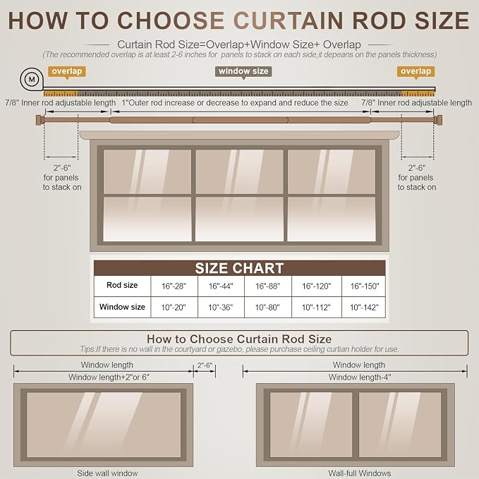 Lootkell Modern Black Curtain Rods - Image 8