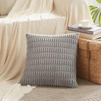 Fancy Homi 4 Packs Grey Decorative Throw Pillow Covers 20x20 Inch - Image 2