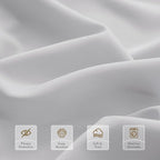FMFUNCTEX Sheer Non-See-Through Grey Curtains - Image 7