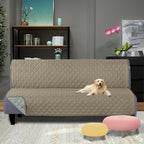 U-NICE HOME Reversible Futon Cover Sofa Slipcover Armless Furniture Protector - Image 2