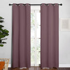NICETOWN Window Curtain Panels, Dry Rose, 1 Pair, 34 by 84-inch, Thermal by NICETOWN
